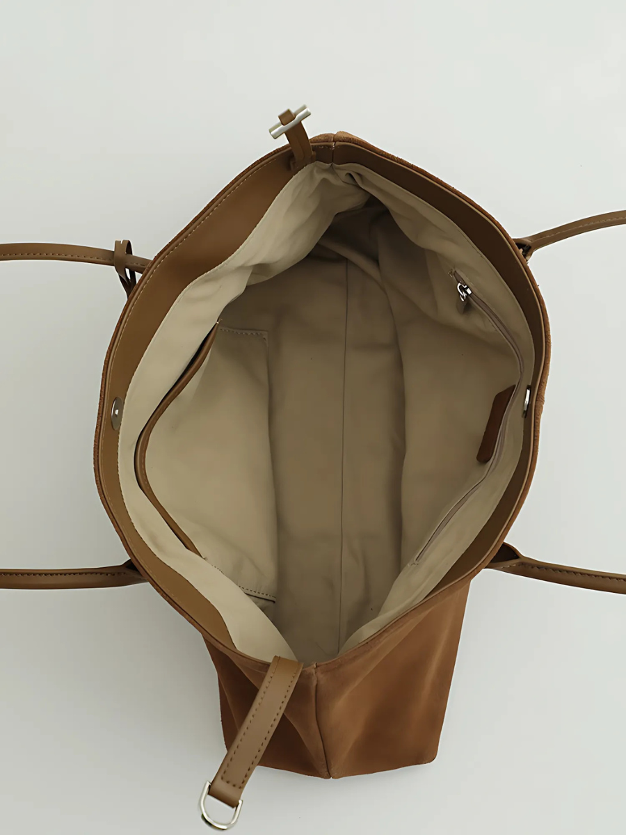 Suede shoulder bag