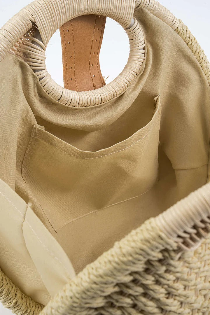 Woven Shell Tote Bag